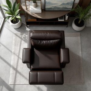 luxury leather reclining armchair