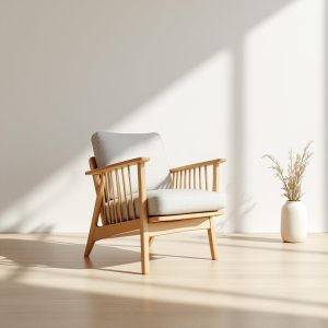 sustainable oak accent chair
